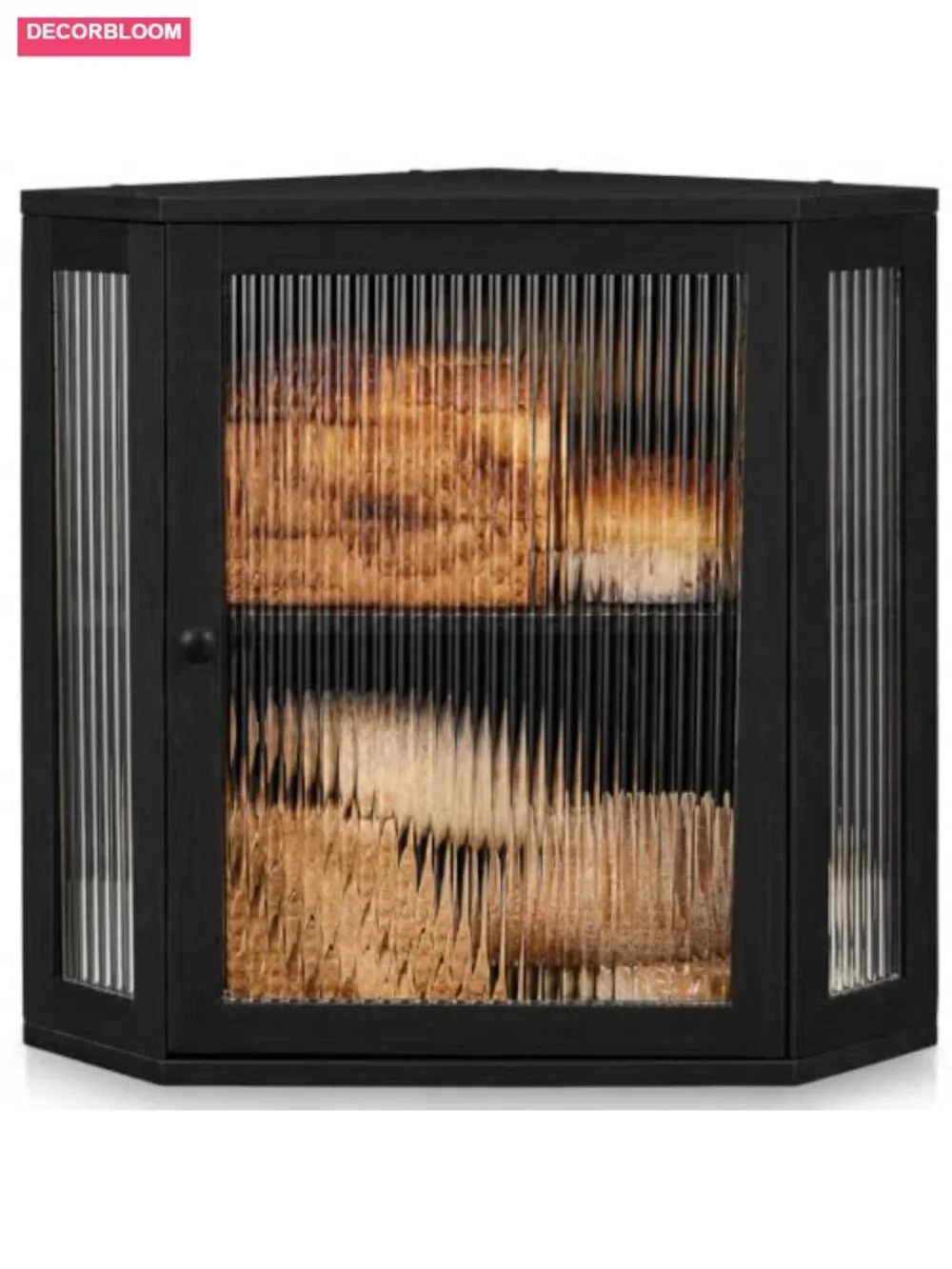 Bamboo 2-Tier Corner Bread Box with Adjustable Shelf, Extra Large